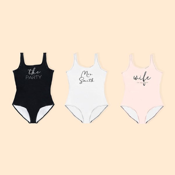 Costume da bagno intero personalizzato con nome addio al nubilato regalo speciale per donne o per sposa e damigelle