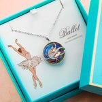 Personalised Sterling Silver Gymnastics Necklace Embellished with Crystals for Women