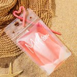 Pochettes à boisson personnalisées 5pcs avec nom et paille pour la fête