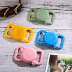 Gepersonaliseerde Silicone AirTag Houder voor Halsband met Gegraveerde Naam Telefoon Nummer Huisdier Portret Benodigdheden Cadeau voor Hond Huisdier Liefhebbers