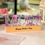 Personalized MOM or MUM Night Light with Flowers Home Decor Birthday Gift Mother's Day Gift for Mother Wife Girlfriend