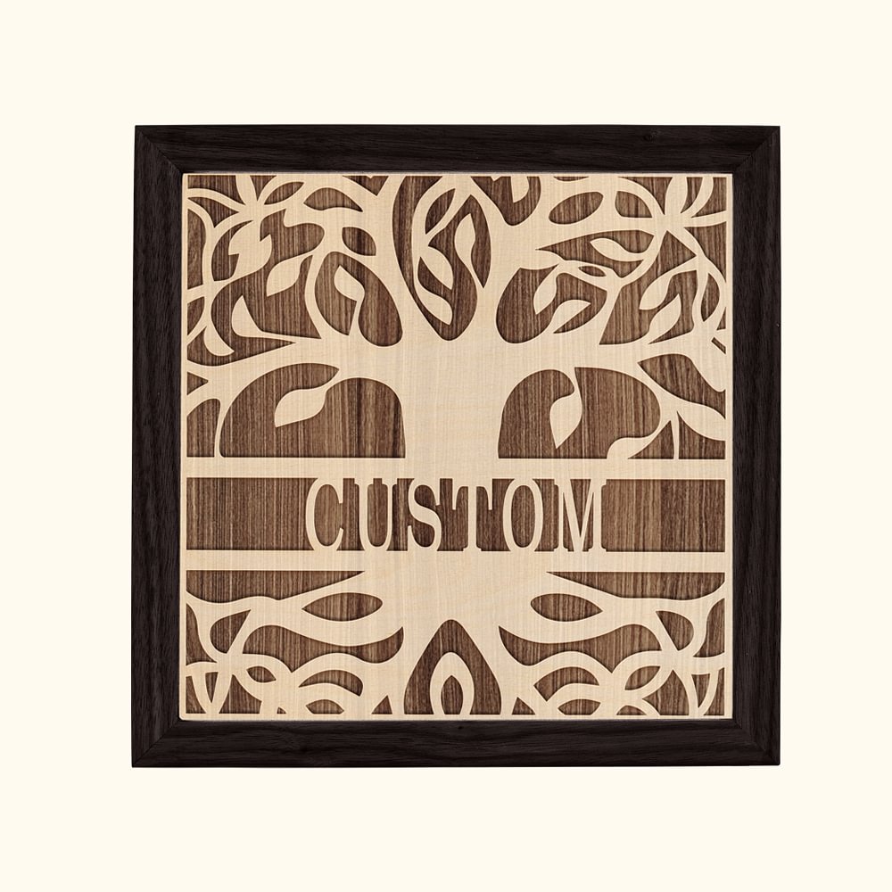 Personalised Tree of Life Hollow Frame Family Decoration