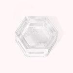 Boîte à bagues gravée en acrylique hexagonale personnalisée pour demande de cérémonie de mariage