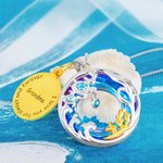 Collier à Personnaliser avec Pierre de Naissance Pendentif Tortue en Argent Sterling et Cristal Cadeau pour Femme