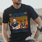 T-Shirt en Coton Unisexe Personnalisé avec Noms Motif Humain et Chien Cadeau pour Famille Amoureux de Chien