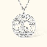 Personalisierte Baum des Lebens 1-11 Namen Familie Halskette für Muttertag Geschenk