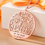 Personalisierte Baum des Lebens 1-11 Namen Familie Halskette für Muttertag Geschenk