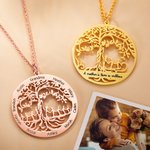 Personalisierte Baum des Lebens 1-11 Namen Familie Halskette für Muttertag Geschenk