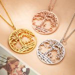 Personalisierte Baum des Lebens 1-11 Namen Familie Halskette für Muttertag Geschenk
