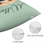 Personalised Pet Throw Pillow Cushion Cover for Couch Sofa Bedroom Gift for Pet Lovers