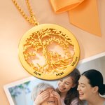 Personalisierte Baum des Lebens 1-11 Namen Familie Halskette für Muttertag Geschenk