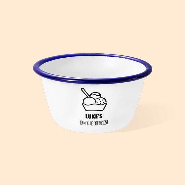 Personalized Enamel Ice Cream Bowls