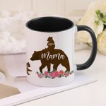 Personalized Mama Bear and Cubs Names Mug for Mother's Day Gift