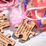 Bomboniere e decorazioni per matrimonio personalizzate con puzzle in legno