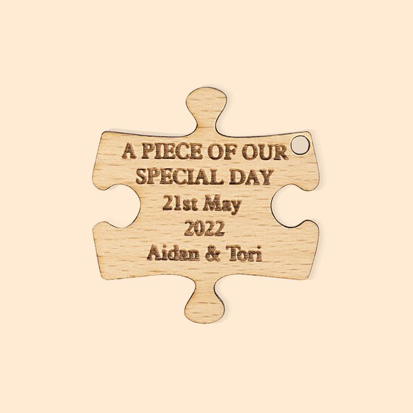 Personalised Wood Wedding Puzzle Favors and Wedding Decor