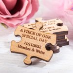 Bomboniere e decorazioni per matrimonio personalizzate con puzzle in legno