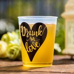Gepersonaliseerde set van 10 plastic wegwerpbekers met 12 oz of 16 oz voor bruidsschower bruiloft en verlovingsfeestje