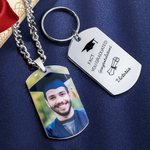 Porte-clés ou colliers de photos de fin d'études personnalisés Accessoires cadeaux pour ami(e) diplômé(e)