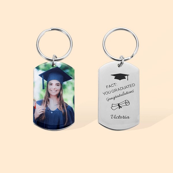 Personalised Graduation Photo Keychains or Necklaces Gift Accessories for Graduate Friend