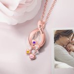 Personalised Family Birthstones Infinity Necklace for Mother's Day Jewellery Gifts