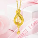Personalised Family Birthstones Infinity Necklace for Mother's Day Jewellery Gifts