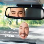 Désodorisant pour voiture personnalisé avec photo de votre visage (3 pièces) Cadeau parfumé unique et original.