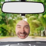 Désodorisant pour voiture personnalisé avec photo de votre visage (3 pièces) Cadeau parfumé unique et original.