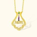 Personalised 1-6 Birthstones Ring Holder Mom Necklace for Mother's Day Gift