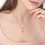 Personalised 1-6 Birthstones Ring Holder Mom Necklace for Mother's Day Gift