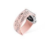 Gepersonaliseerd siliconen bandje voor Apple Watch met wilde bloemen