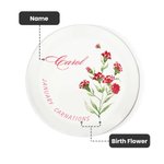 Plateau à Bijoux Personnalisé avec Nom et Fleur de Naissance Cadeau Anniversaire Fête pour Femme