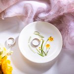 Plateau à Bijoux Personnalisé avec Nom et Fleur de Naissance Cadeau Anniversaire Fête pour Femme