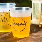 Gepersonaliseerde set van 10 plastic wegwerpbekers met 12 oz of 16 oz voor bruidsschower bruiloft en verlovingsfeestje