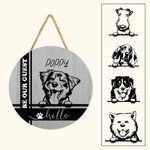 Gepersonaliseerd Schattig Hondje Welkom Houten Huisdecoratiebord