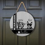 Panneau décoratif en bois pour la maison, personnalisé, avec un chien mignon.