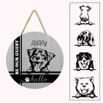 Panneau décoratif en bois pour la maison, personnalisé, avec un chien mignon.