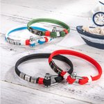 Pulsera de cuerda náutica minimalista personalizada con hebilla de ancla y 1-15 nombres de familia grabados Regalo de cumpleaños del Día del Padre par
