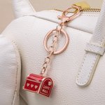 Personalized Openable Love Mail Mailbox Design Bag Charm Keychain with Love Letter and Engraved Text Valentine's Day Anniversary Gift for Couple