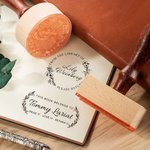 Timbro personalizzato per libri di biblioteca con tampone di inchiostro nero Regalo per gli amanti dei libri