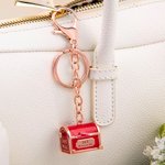 Personalized Openable Love Mail Mailbox Design Bag Charm Keychain with Love Letter and Engraved Text Valentine's Day Anniversary Gift for Couple