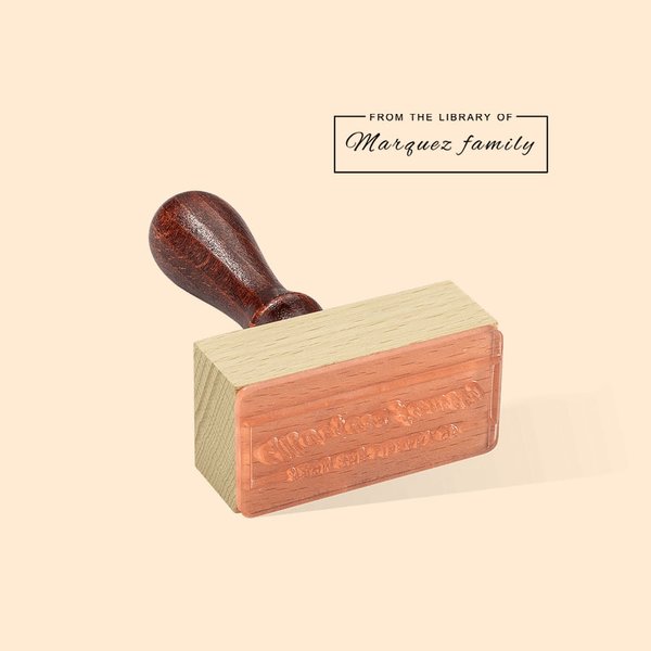 Personalized Library Book Stamp With A Black Ink Pad Gift For Book Lovers