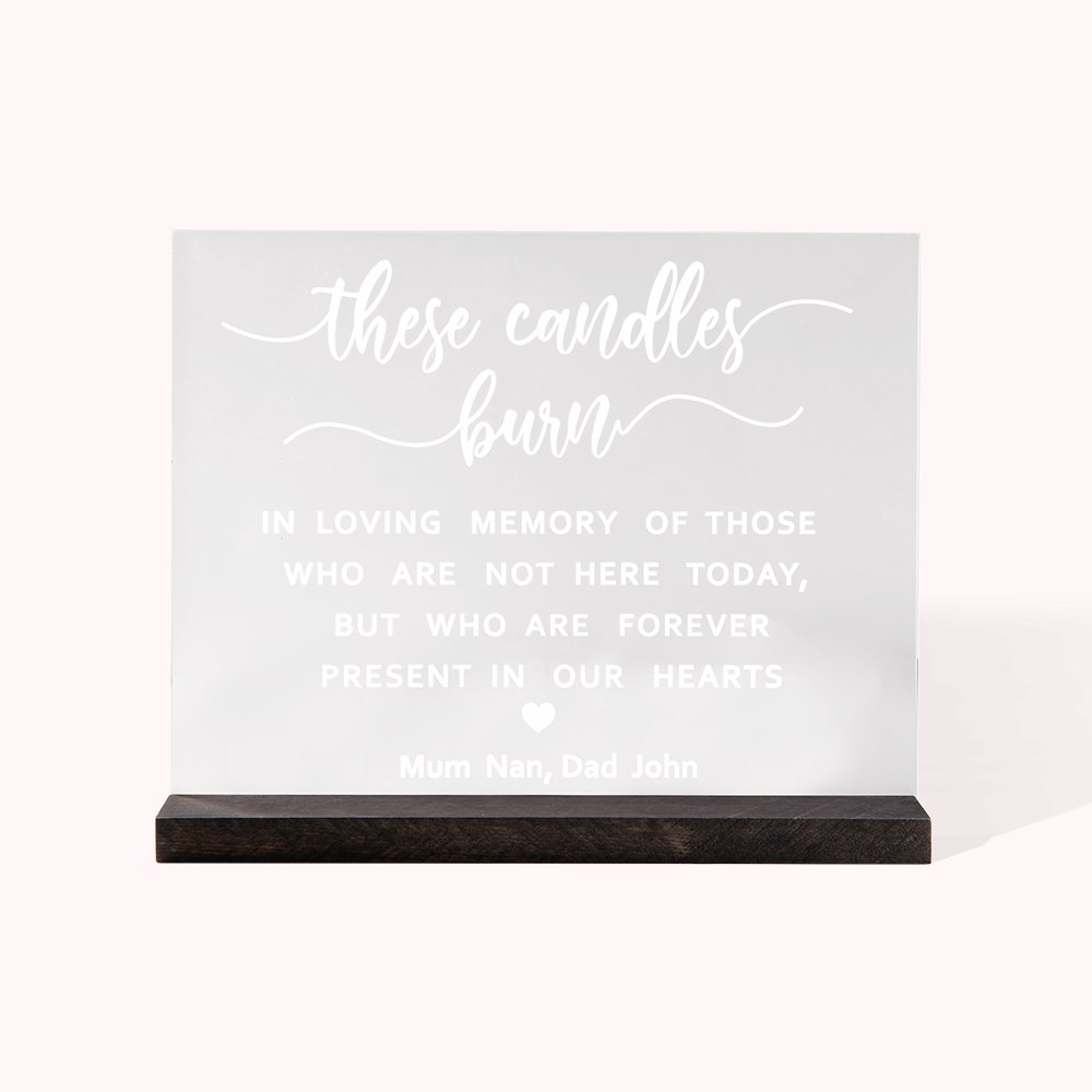 Personalisierte Acryl Hochzeit Memorial Sign In Loving Memory Zeichen Geschenke für Newlyweds Paare