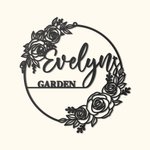 Segno artistico floreale personalizzato con nome Giardino all'aperto