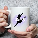 Personalized Dance Ballerina Silhouette Mug Gift for Dancer