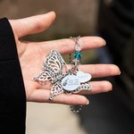 Charmeur de voiture papillon en argent personnalisé