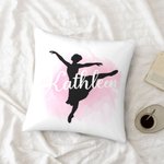 Personalisierte Tanz Ballerina Silhouette werfen Kissen Kissenbezug Geschenk für Tänzer