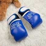 Personalised Leather Newborn Baby Boxing Gloves and Shorts Set with Embroidered Name Photo Props Birthday Sport Gift for Baby