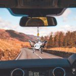 Charmeur de voiture papillon en argent personnalisé
