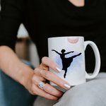 Personalized Dance Ballerina Silhouette Mug Gift for Dancer