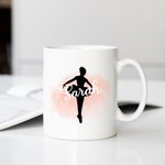Personalized Dance Ballerina Silhouette Mug Gift for Dancer